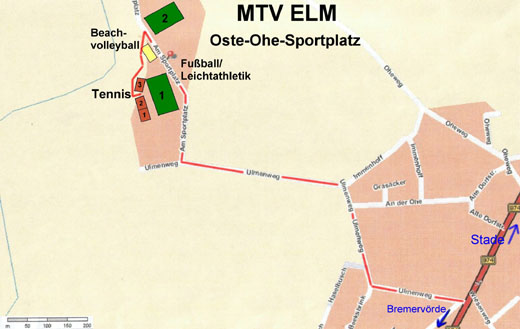Anfahrt zum Sportplatz